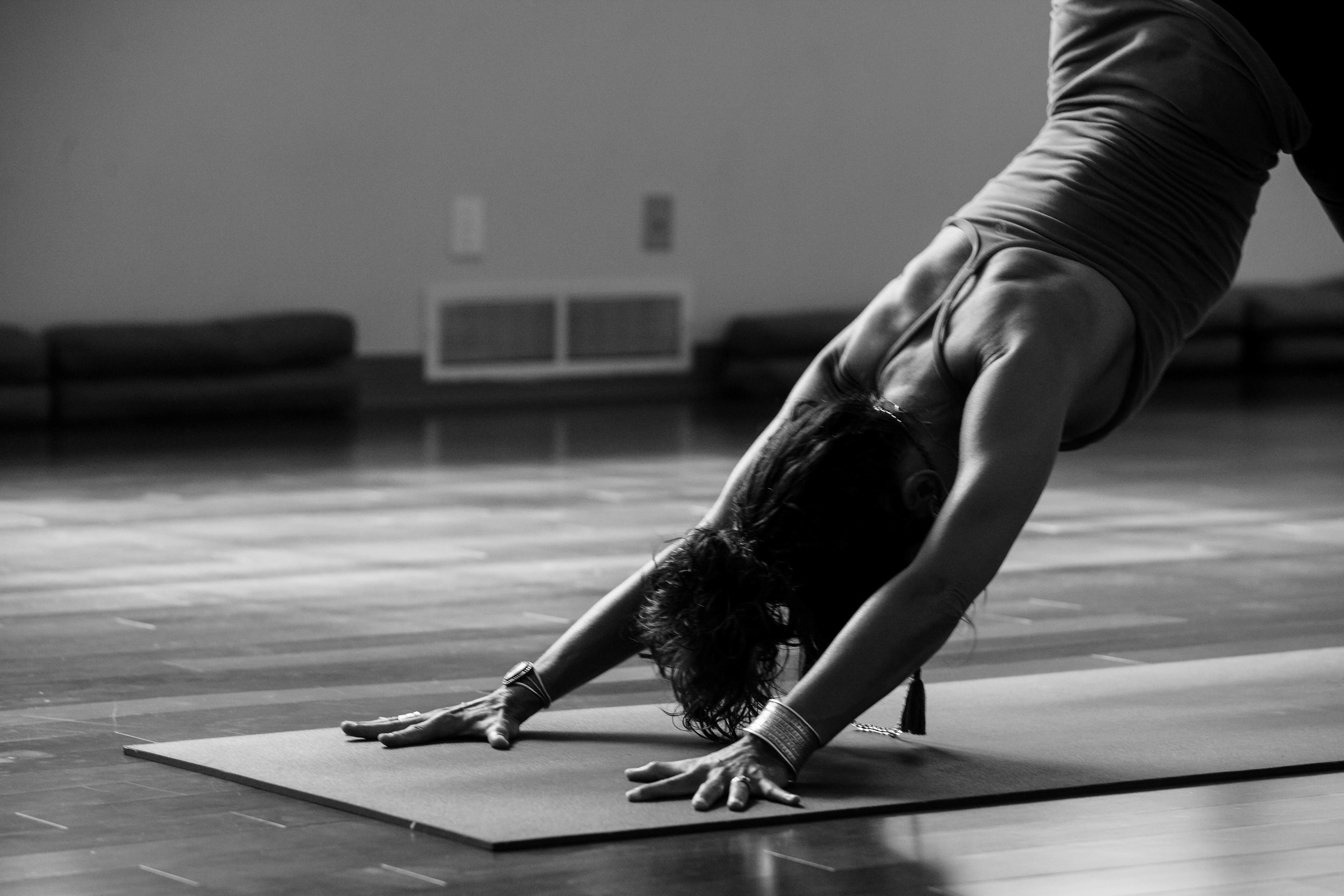 A beginner exploring yoga